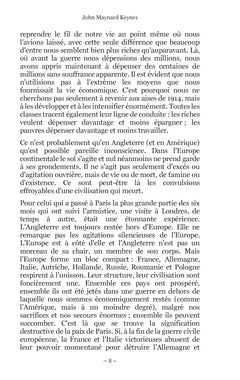 Les conséquences économiques de la paix