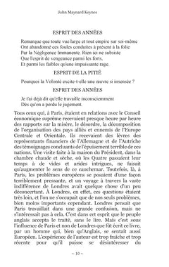 Les conséquences économiques de la paix