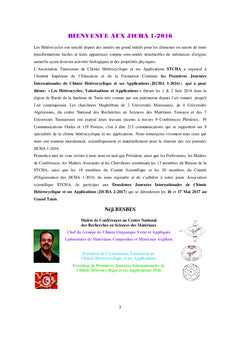 Livre des proceedings du JICHA 1-2016