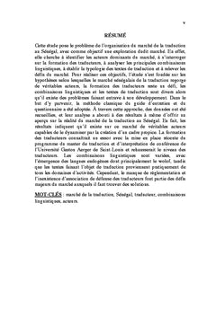 Etude du marché de la traduction au Sénégal