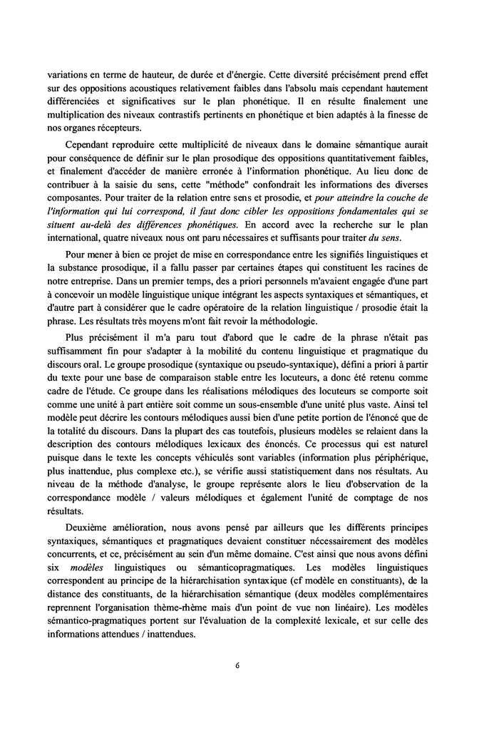 Prosodie et sens : une approche expérimentale
