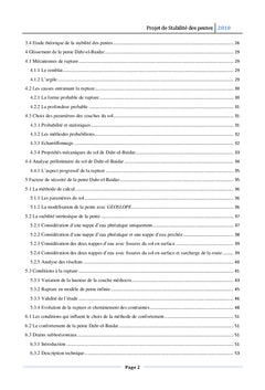 Stabilité de la pente de dahr el baidar