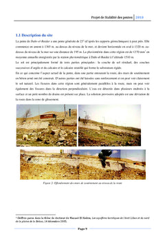 Stabilité de la pente de dahr el baidar