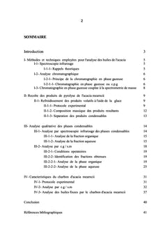 Les Huiles de la Pyrolyse du Bois de l'Acacia Mearnci