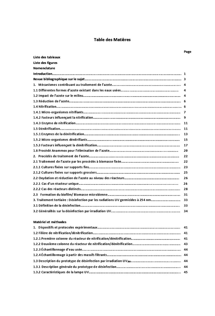 Performance d'un biofiltre pour le traitement des eaux usées