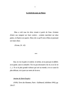 Essai sur l'évolution du droit des eaux au Maroc