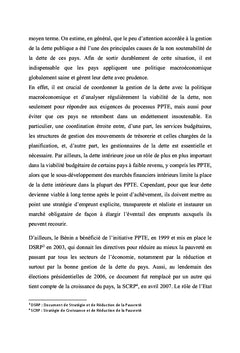 Investissement privé et soutenabilité de la dette souveraine du Bénin