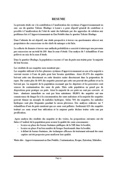 Approvisionnement en eau à Lomé: Cas de Tokoin-Gbadago en 2013
