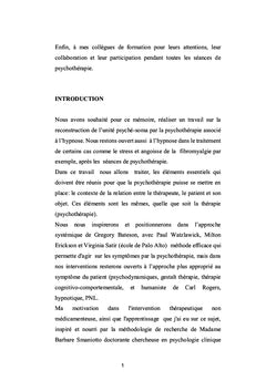 La reconstruction de l'unité PSYCHE/SOMA
