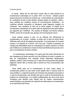 Modelisation Neuro predictive pour la classification phonetique