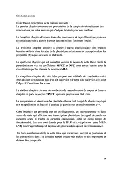 Modelisation Neuro predictive pour la classification phonetique