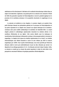 Electrodeposition et caractérisation des nanostructures de Co-Cu