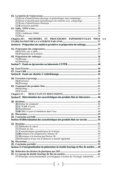 Valorisation des laterites par ANSS en briques stabilisees