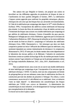 Valorisation des laterites par ANSS en briques stabilisees