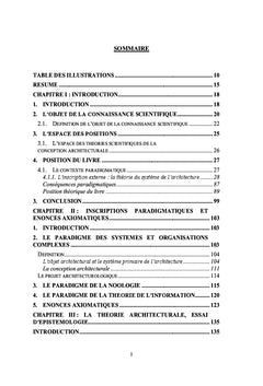 Vers une théorie scientifique de la conception architecturale