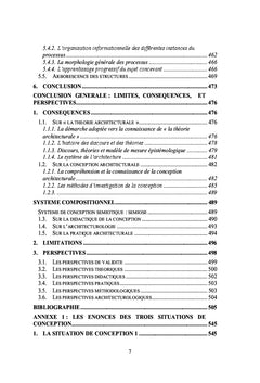 Vers une théorie scientifique de la conception architecturale