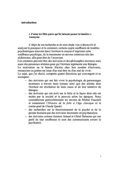 Les écrivains et la psychiatrie