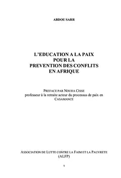 L'éducation à la paix pour la prévention des conflits en Afrique