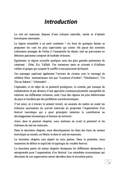 L'organisation d'un festival touristique