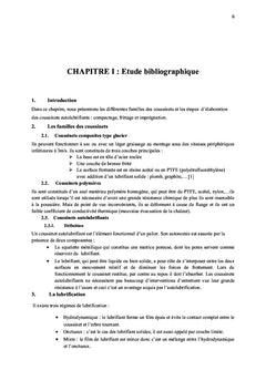Elaboration et caractérisation des coussinets autolubrifiants