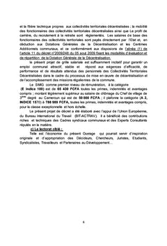 Avant projet de statut des fonctionnaires des C.T.D. au Cameroun