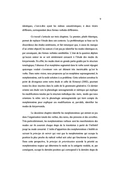 Les morphotonèmes dans l'identification des modes en kinyarwanda