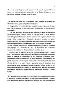 Gestion de la biodiversité dans la zone petrolifère de Doba