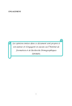Statut des mères et survie des enfants au Tchad