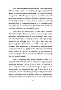 Catégories fonctionnelles et structures argumentales en arabe standard