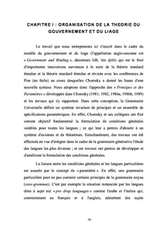 Catégories fonctionnelles et structures argumentales en arabe standard