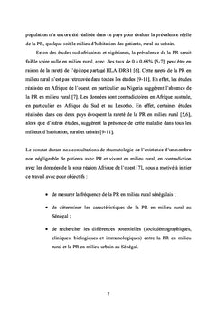 La polyarthrite rhumatoïde en milieu rural au Sénégal