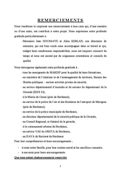 Professionnalisation des agents de prevention et de securité privée