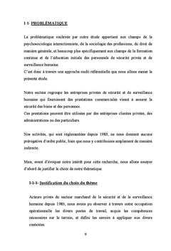 Professionnalisation des agents de prevention et de securité privée