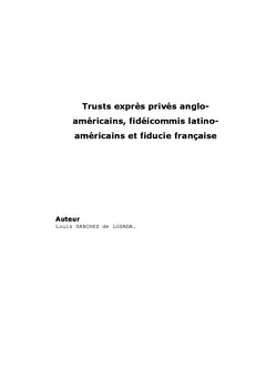 Trust exprès privé, fidéicommis latino-américain et fiducie française