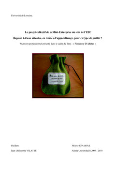 Le projet collectif de la Mini-Entreprise
