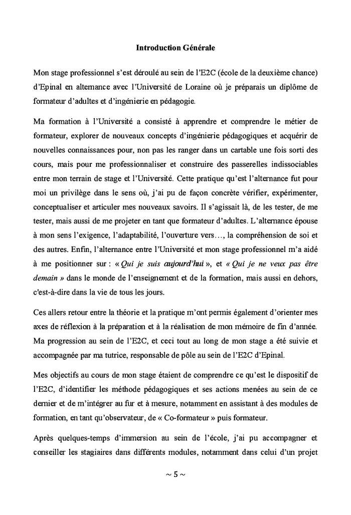 Le projet collectif de la Mini-Entreprise