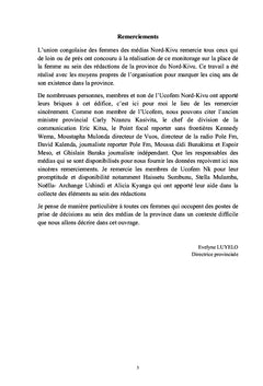 Place de la femme dans les rédactions du Nord-Kivu