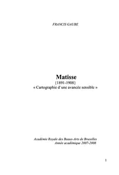 Matisse:1891-1908