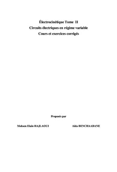 Electrocinetique Tome II