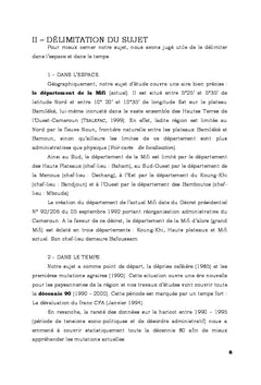 La production du vivrier marchand dans un systeme agraire en mutation