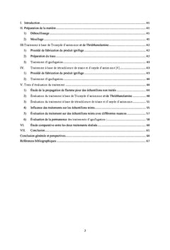 Application d'un traitement d'ignifugation pour un article textile