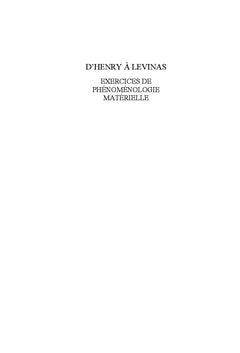 D'Henry A Levinas