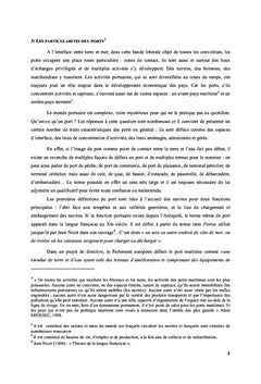 L'économie portuaire: