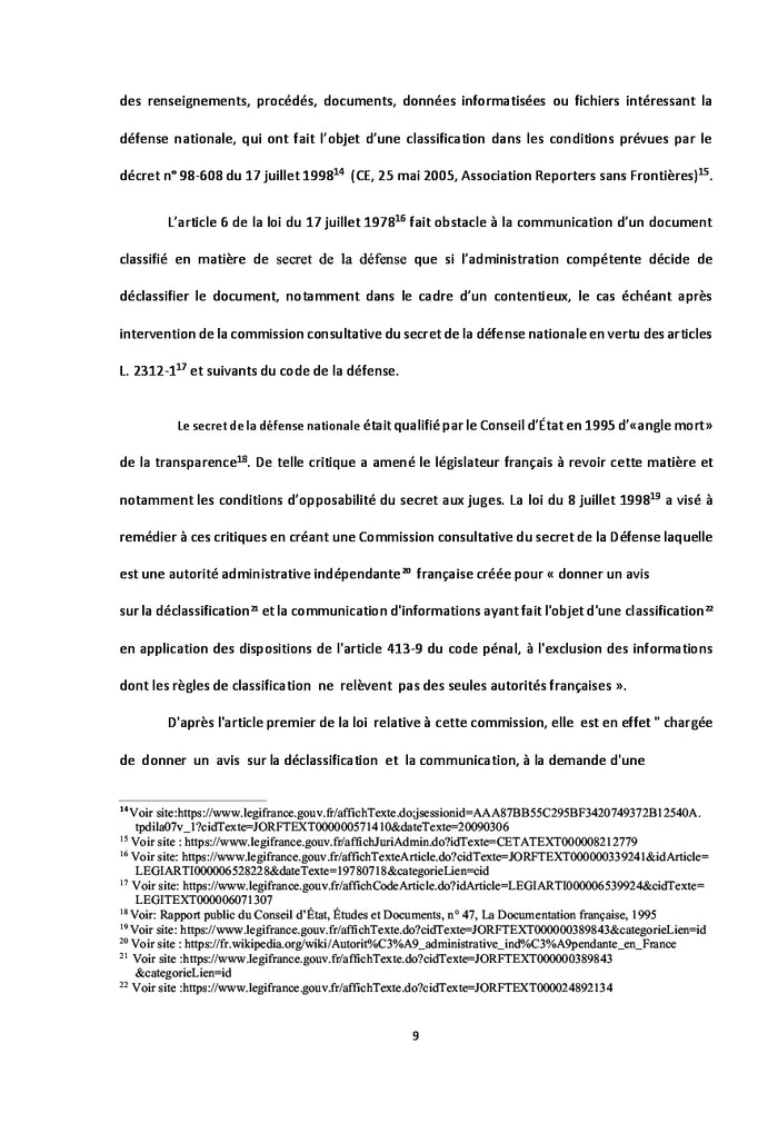 Le secret defense entre democratie et interets superieurs de l'etat