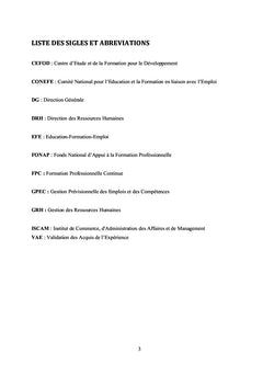 Analyse de la Formation Professionnelle et son impact en entreprise