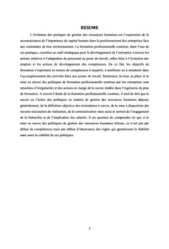 Analyse de la Formation Professionnelle et son impact en entreprise