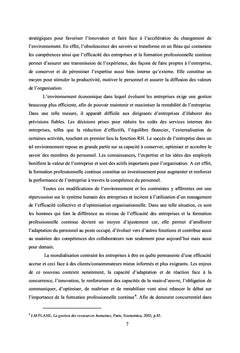 Analyse de la Formation Professionnelle et son impact en entreprise
