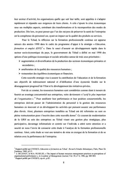 Analyse de la Formation Professionnelle et son impact en entreprise