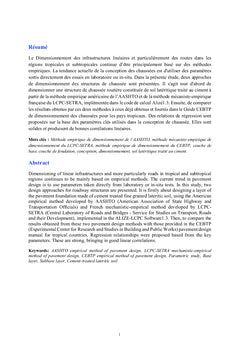 Conception et dimensionnement des structures de chaussée routière