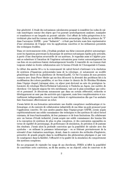 De la modélisation littérale à la simulation numérique certifiée